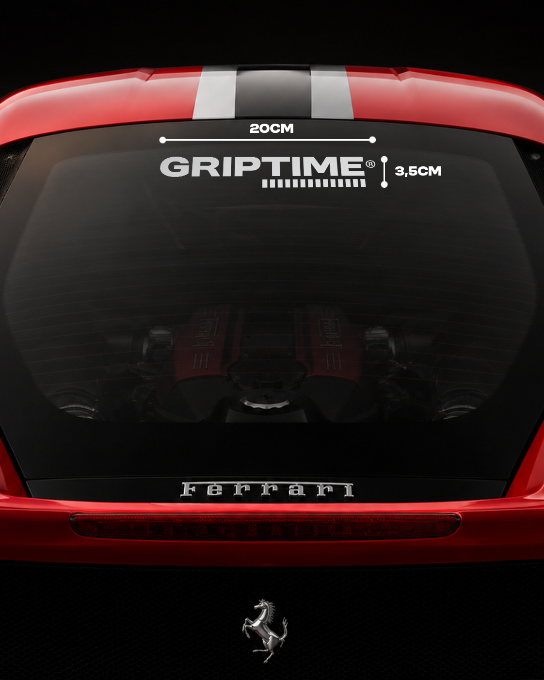 GRIPTIME® Premium Autoaufkleber (20 x 3,5cm)