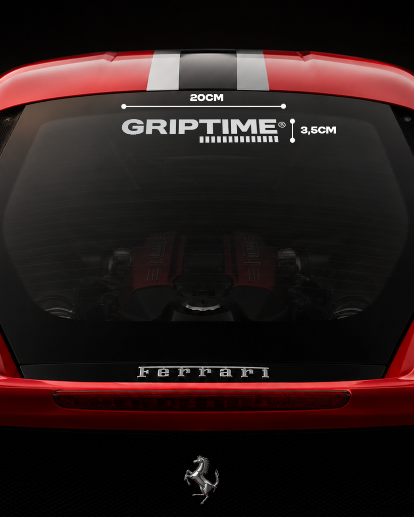 GRIPTIME® Premium Autoaufkleber (20 x 3,5cm)