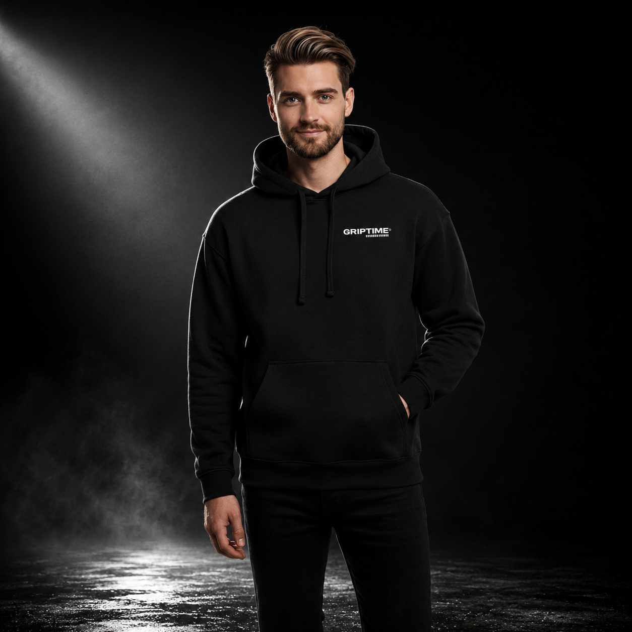 GripTime Oversized Hoodie - Schwarz